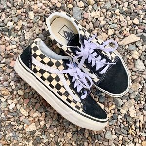 checked old skool vans